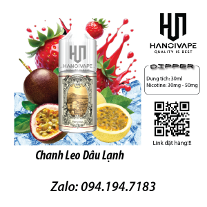 Tinh dầu vape Juice Dipper Chanh Leo Dâu Lạnh