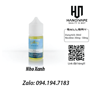 Tinh dầu vape Juice Gallery Nho Xanh