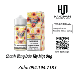 Tinh dầu vape Juice Tropical Chanh vàng dâu tây mật ong